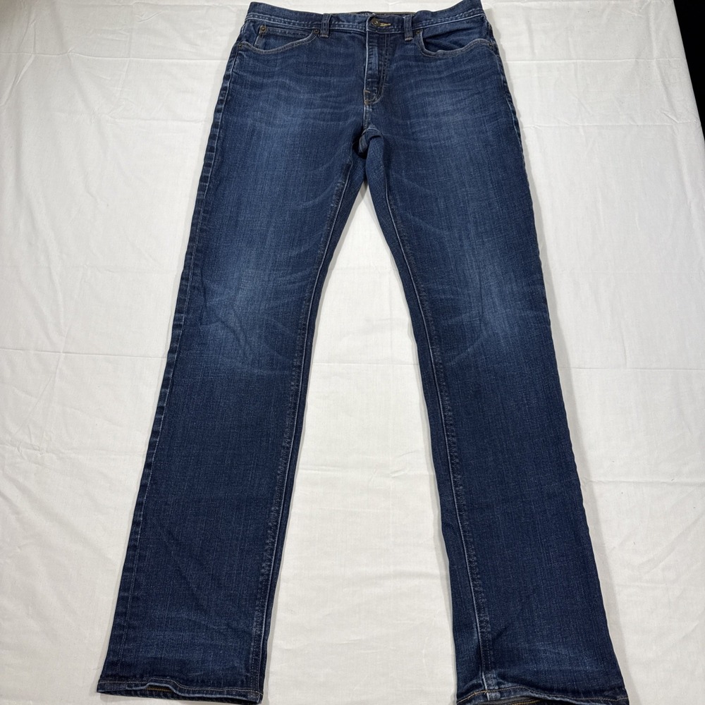 JEANS STRAIGHT J Crew Mens 32x34 Blue Dark Wash The Sutton Denim